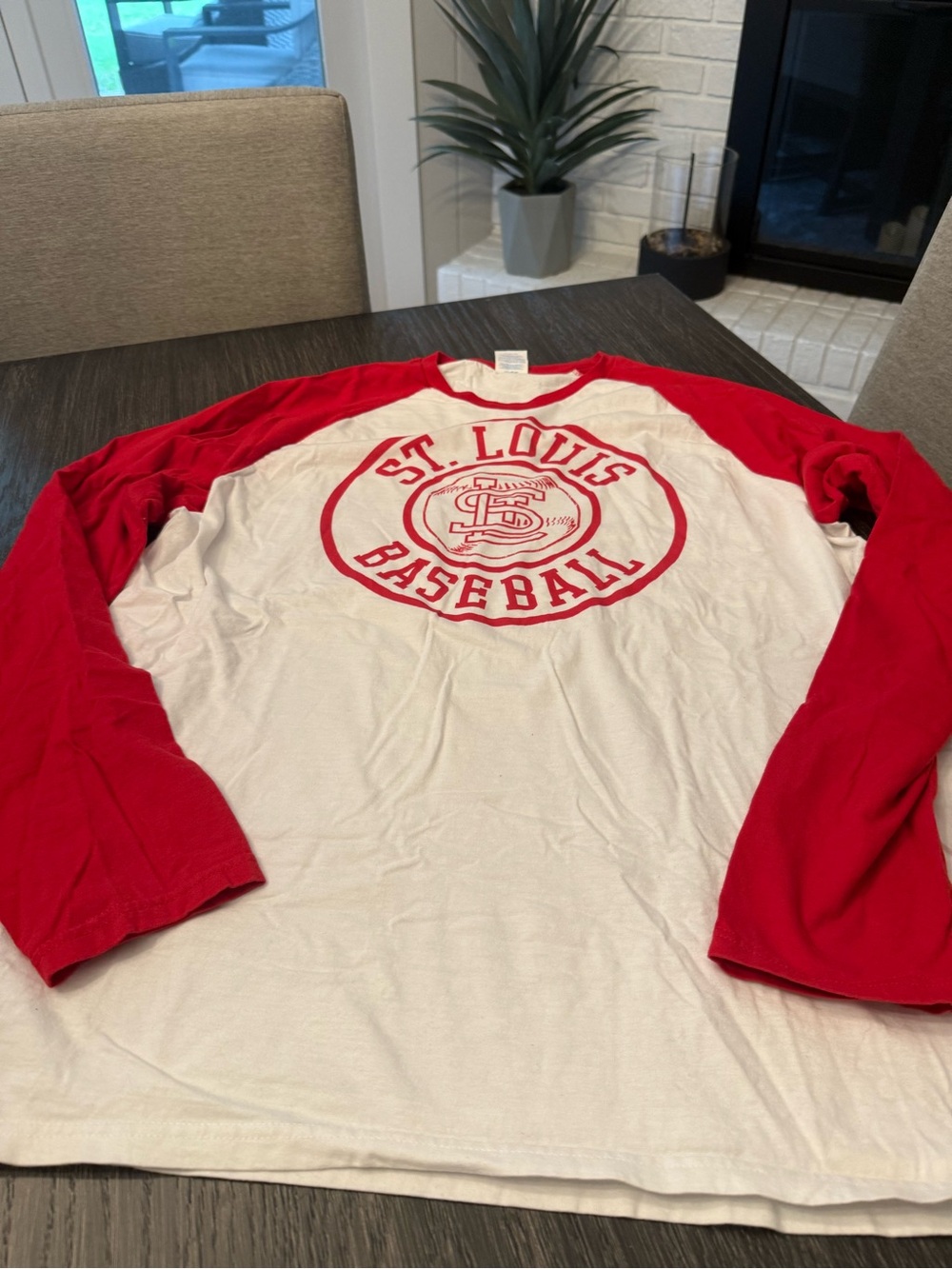 St. Louis Baseball Raglan Tee - Red & White
